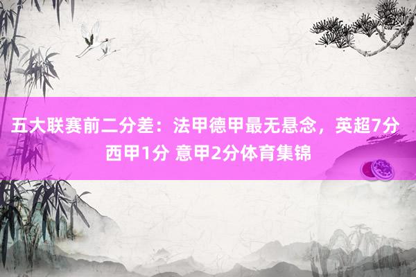 五大联赛前二分差：法甲德甲最无悬念，英超7分 西甲1分 意甲2分体育集锦