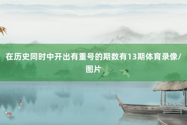 在历史同时中开出有重号的期数有13期体育录像/图片