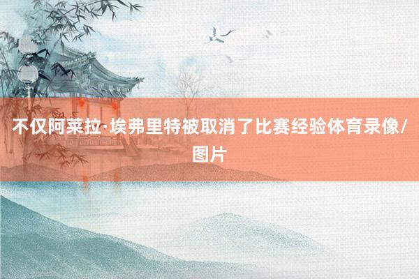 不仅阿莱拉·埃弗里特被取消了比赛经验体育录像/图片