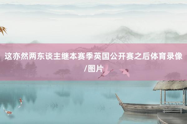 这亦然两东谈主继本赛季英国公开赛之后体育录像/图片