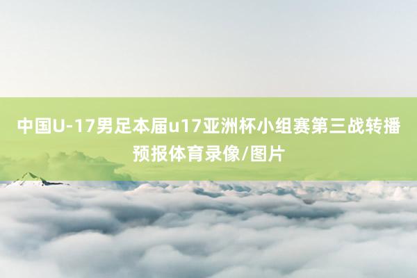 中国U-17男足本届u17亚洲杯小组赛第三战转播预报体育录像/图片