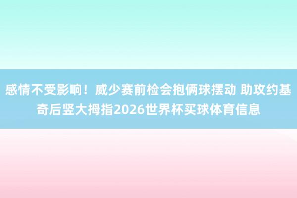 感情不受影响！威少赛前检会抱俩球摆动 助攻约基奇后竖大拇指2026世界杯买球体育信息