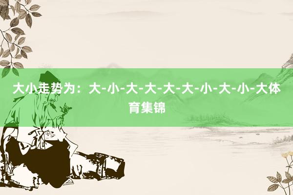 大小走势为：大-小-大-大-大-大-小-大-小-大体育集锦