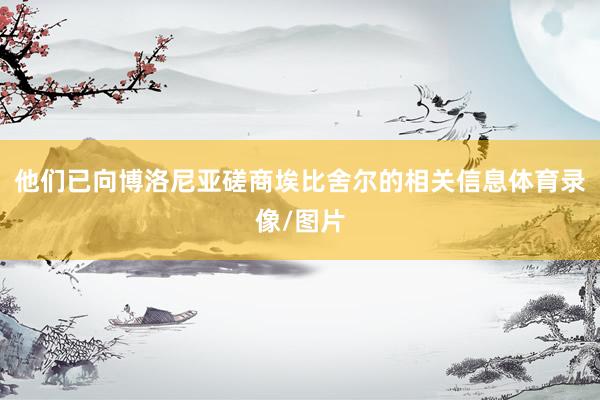 他们已向博洛尼亚磋商埃比舍尔的相关信息体育录像/图片