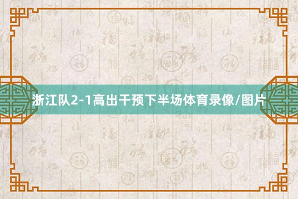 浙江队2-1高出干预下半场体育录像/图片