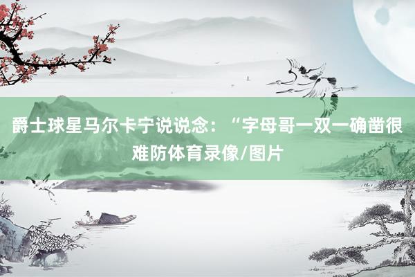 爵士球星马尔卡宁说说念：“字母哥一双一确凿很难防体育录像/图片