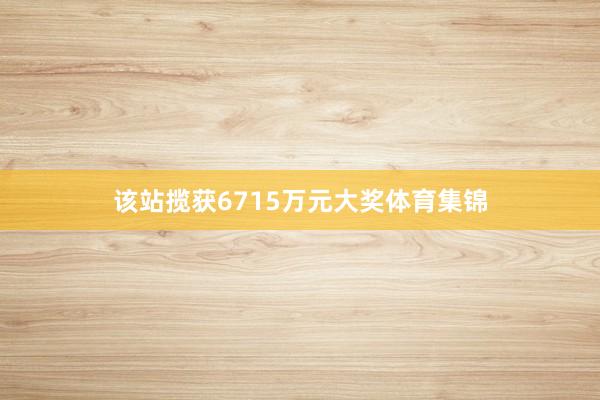 该站揽获6715万元大奖体育集锦