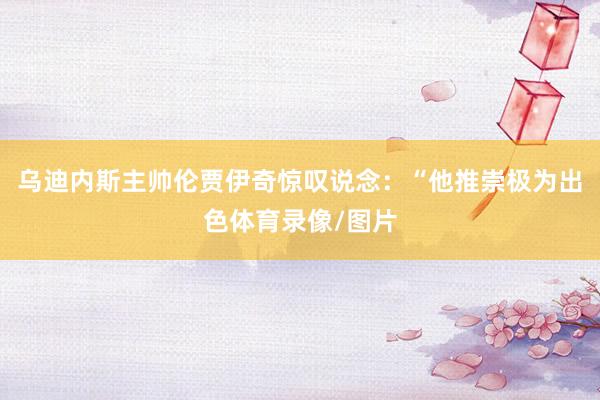 乌迪内斯主帅伦贾伊奇惊叹说念：“他推崇极为出色体育录像/图片