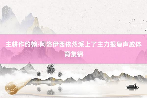 主耕作约翰·阿洛伊西依然派上了主力报复声威体育集锦