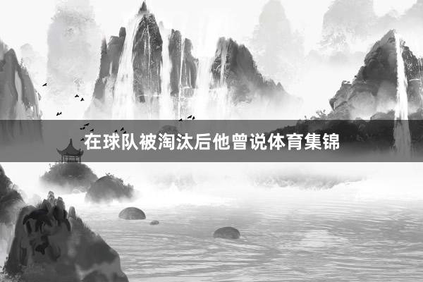 在球队被淘汰后他曾说体育集锦