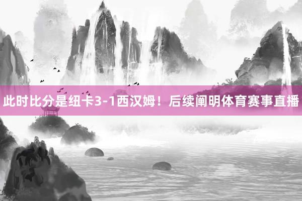 此时比分是纽卡3-1西汉姆！后续阐明体育赛事直播