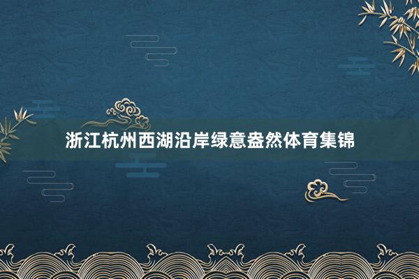 浙江杭州西湖沿岸绿意盎然体育集锦